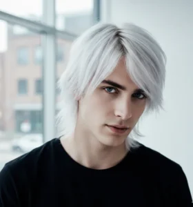 Platinum Blond Wolf Cut