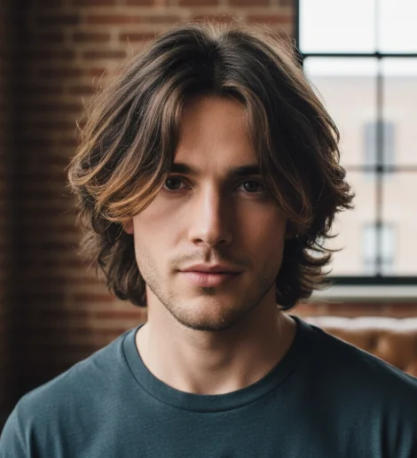 Wolf Cut with Curtain Bangs