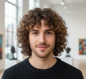 Curly Wolf Cut with Face Framing