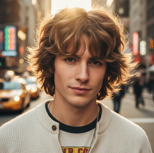 medium length wolf cut 