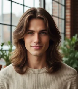 Long Wolf Cut for Oval Face