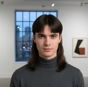 Clean Straight Wolf Cut with Side Part