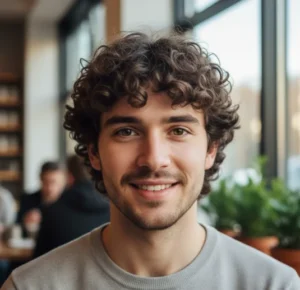 Curly Wolf Cut with Volume Crown